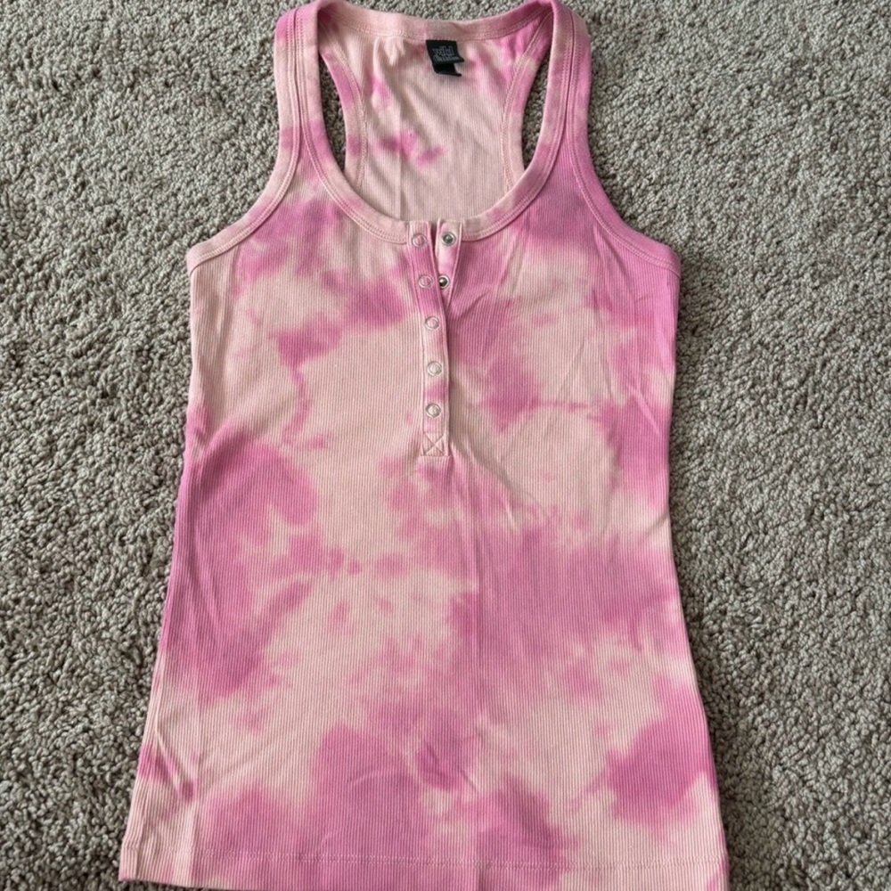 Wild Fable Pink Tie-Dye Tank Top